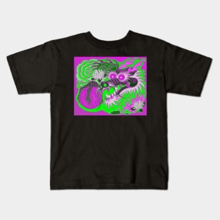 Neon Dragon With 4 Elements Variant 19 Kids T-Shirt